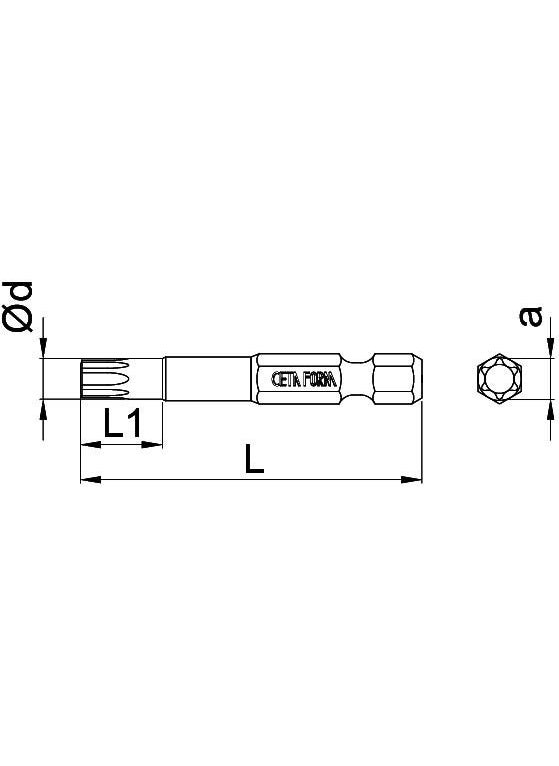 Ceta Form T9 x 50 mm Torx Bit CB/823 (1 Piece)  - Image 5