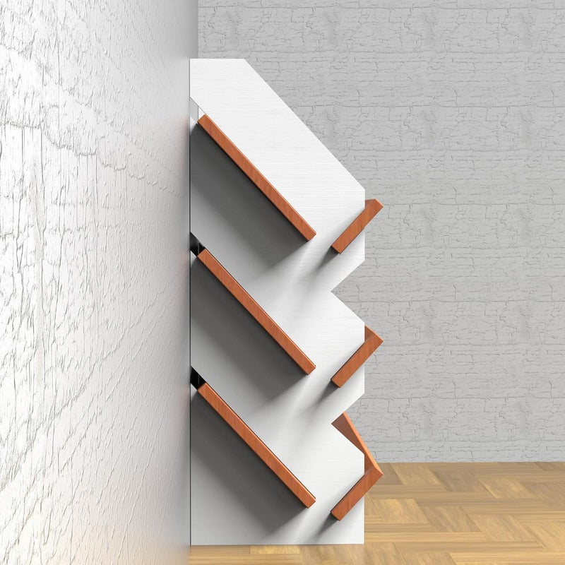 InnoFur Allvany DIY Portable Show RackOrganizerMultiPurpose Shelf Storage Cabinet Stand Expandable for Heels Boots Slippers Wooden Wall and Floor Mounted 3 Shelf - Image 4