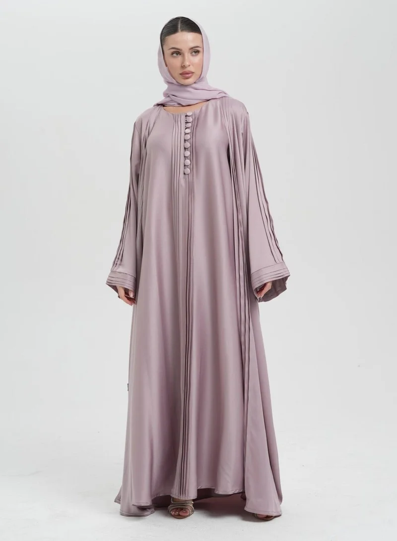 ميم باي ماريا عباية مطوية بأزرار داخلية