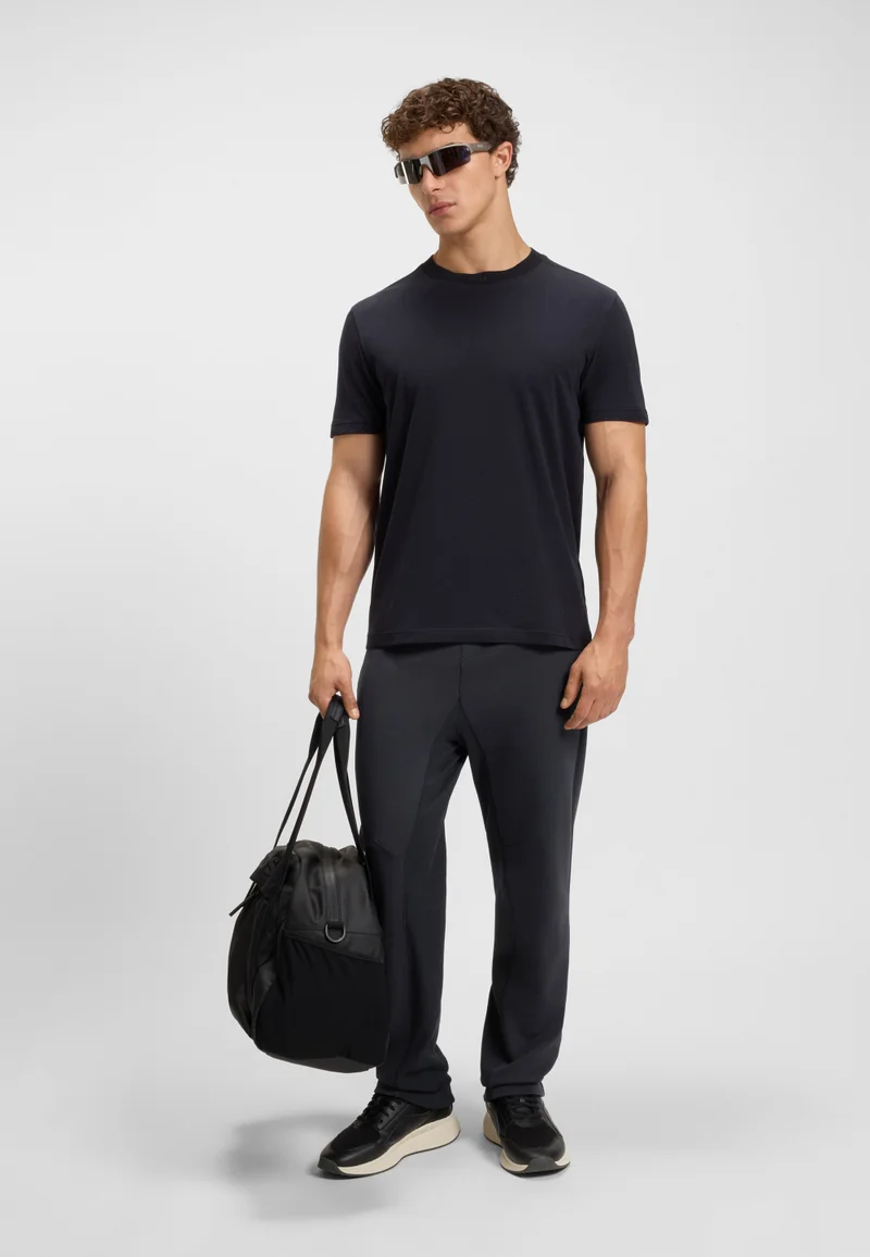 BOSS Cotton-blend tracksuit bottoms with stretch