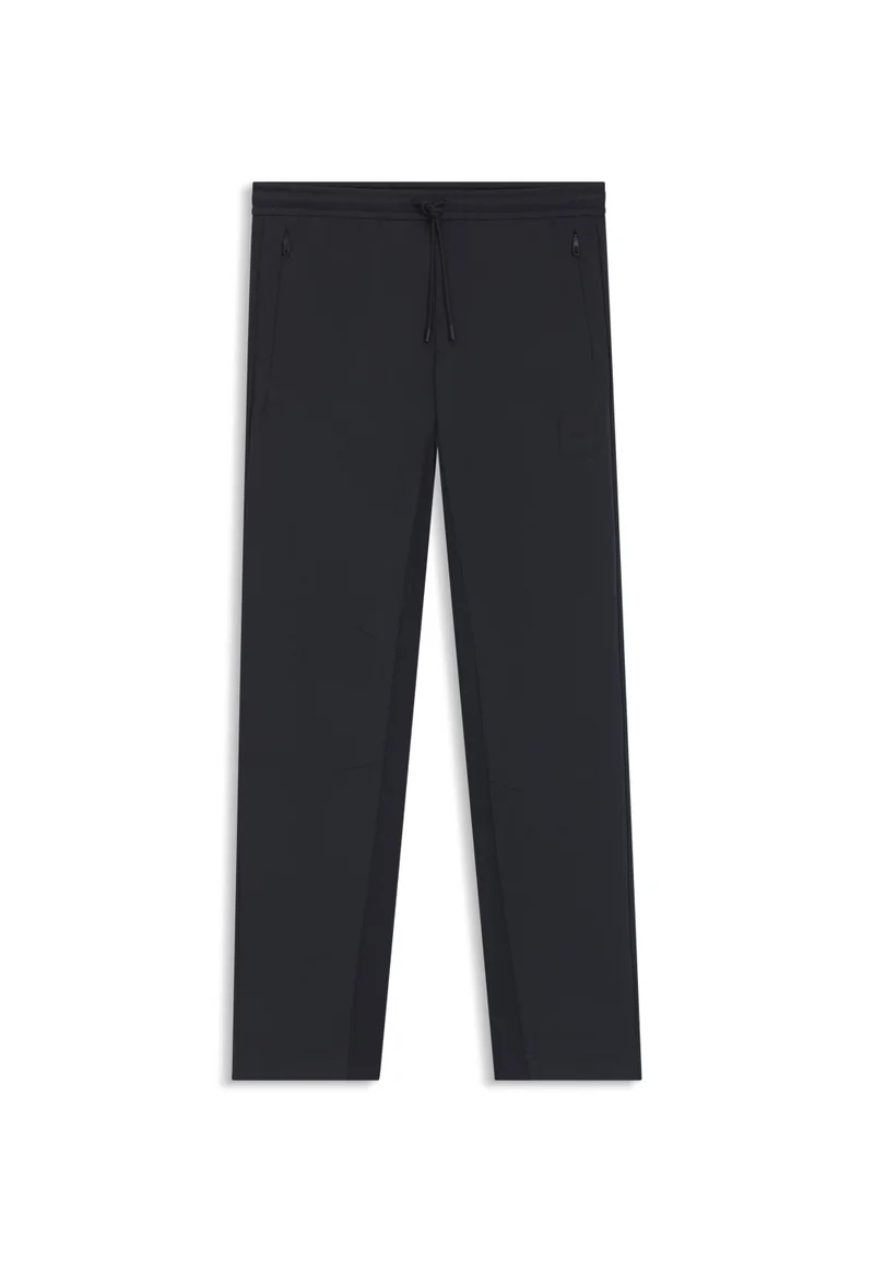 BOSS Cotton-blend tracksuit bottoms with stretch