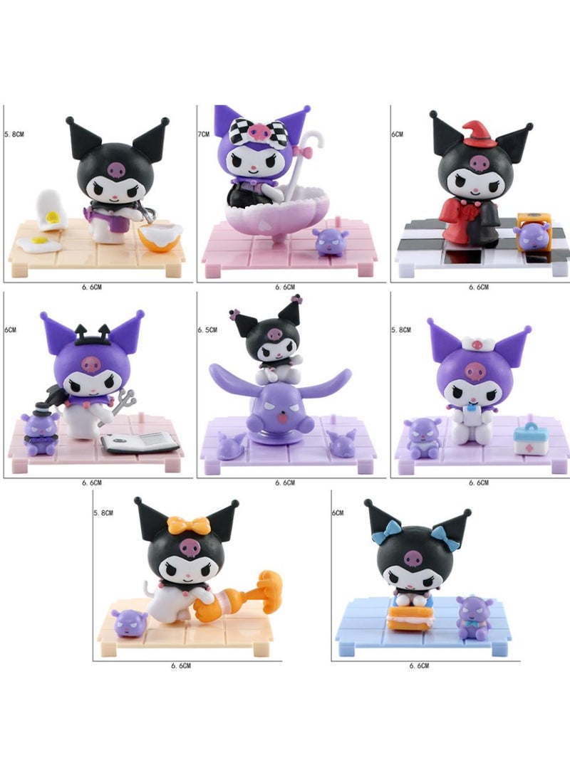 Y&D Kawaii Sanrio Figure My Melody kuromi Figure Birthday Party Supplies, Cinnamon Cupcake Toppers, Cute Mini Figure Toys Birthday Party Favor For Kids Fans Collection Bouquet Desk Decor  - Image 1