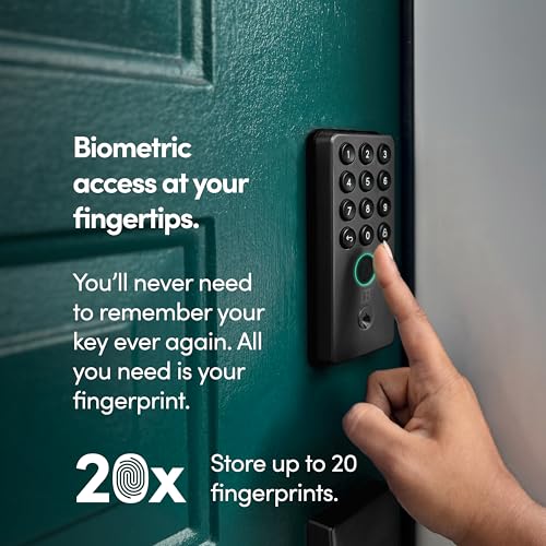igloohome (New!) Deadbolt Go Smart Lock w/Fingerprint, Digital Keys, Remote PIN Codes, WiFi Bridge (Sold Separately) - Tested to ANSI Standards, Easy to Install (Matte Black) - Image 2