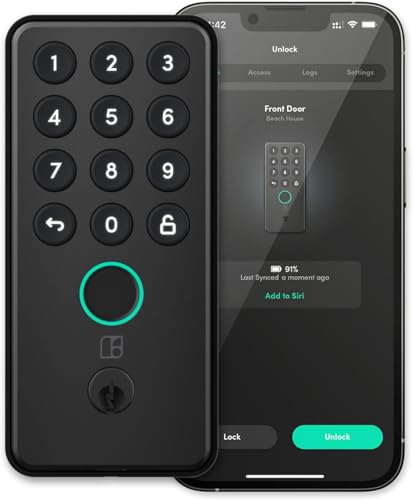 igloohome (New!) Deadbolt Go Smart Lock w/Fingerprint, Digital Keys, Remote PIN Codes, WiFi Bridge (Sold Separately) - Tested to ANSI Standards, Easy to Install (Matte Black) - Image 4