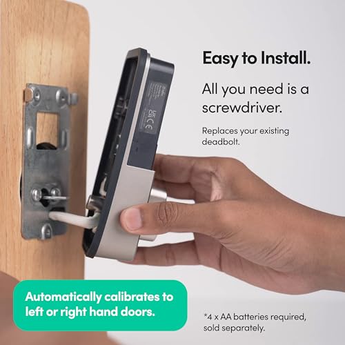 igloohome (New!) Deadbolt Go Smart Lock w/Fingerprint, Digital Keys, Remote PIN Codes, WiFi Bridge (Sold Separately) - Tested to ANSI Standards, Easy to Install (Matte Black) - Image 3