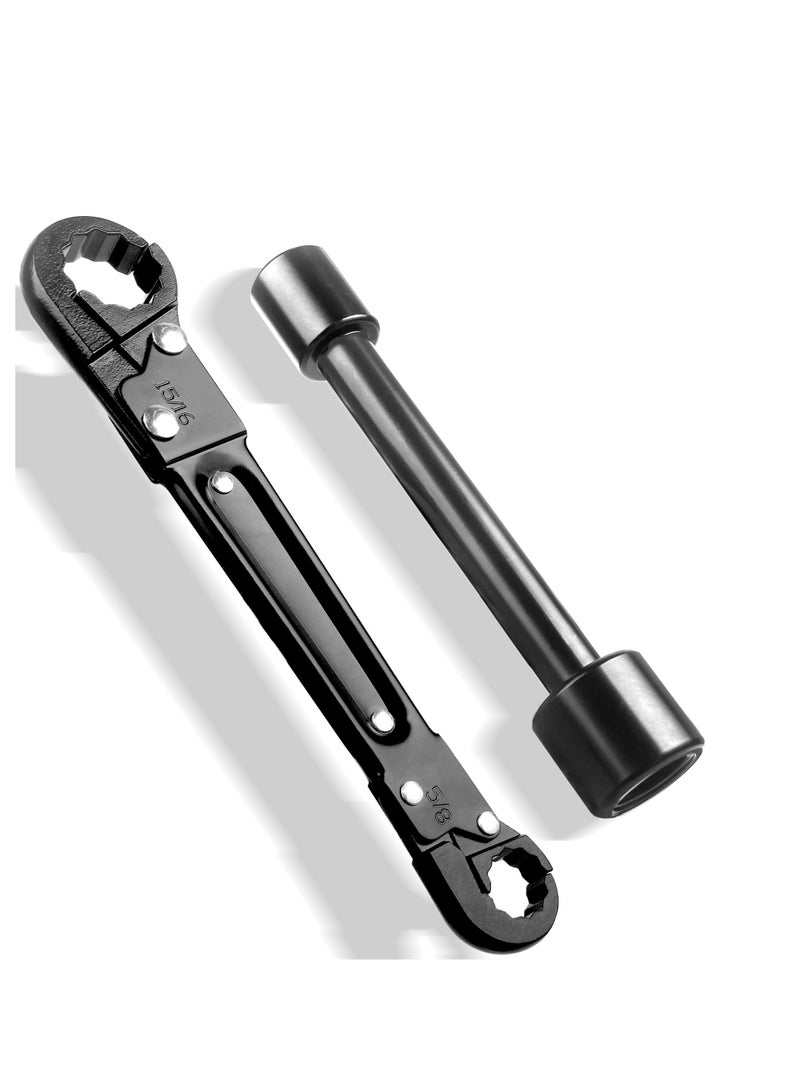 Plumbing Tools Angle Stop Wrench Kit, Dual Kwik Tite Wrench Kit, Angle Stop Wrench, Plumbing Wrench, Professional Plumbing Toolset For Easy Angle Stop And Supply Nut Installation - Image 1