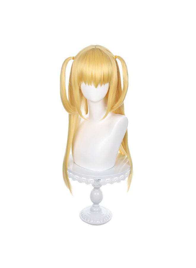 general Death Note Misa Amane Cosplay Wig Golden Double Ponytail Gift for Family and Friends - Image 1