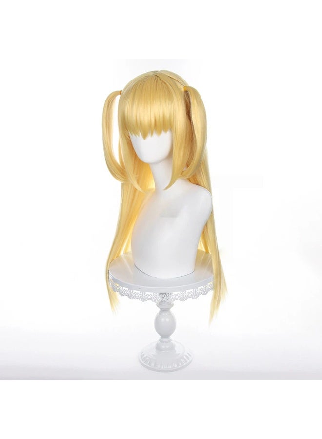 general Death Note Misa Amane Cosplay Wig Golden Double Ponytail Gift for Family and Friends - Image 3
