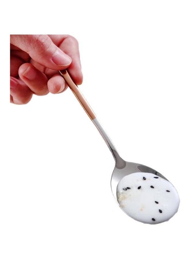 Onlycook 304 Stainless Steel Spoons, Colorfast Soup Spoons, Watermelon Spoons, Rice Spoons, Long-Handled Dessert Spoons, Mixing Spoons - Main Image 3 Pieces - Image 1