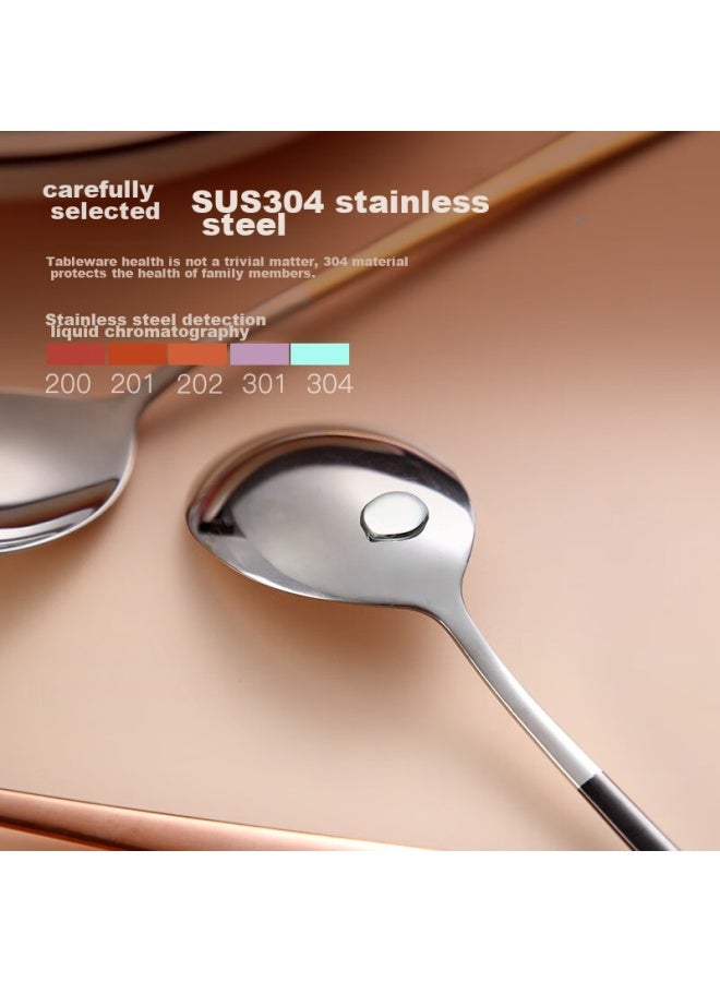 Onlycook 304 Stainless Steel Spoons, Colorfast Soup Spoons, Watermelon Spoons, Rice Spoons, Long-handled Dessert Spoons, Mixing Spoons - Main Image 3 Pieces - Image 5