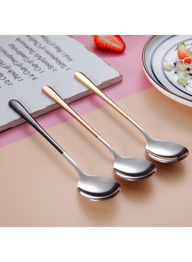 Onlycook 304 Stainless Steel Spoons, Colorfast Soup Spoons, Watermelon Spoons, Rice Spoons, Long-handled Dessert Spoons, Mixing Spoons - Main Image 3 Pieces - Image 2