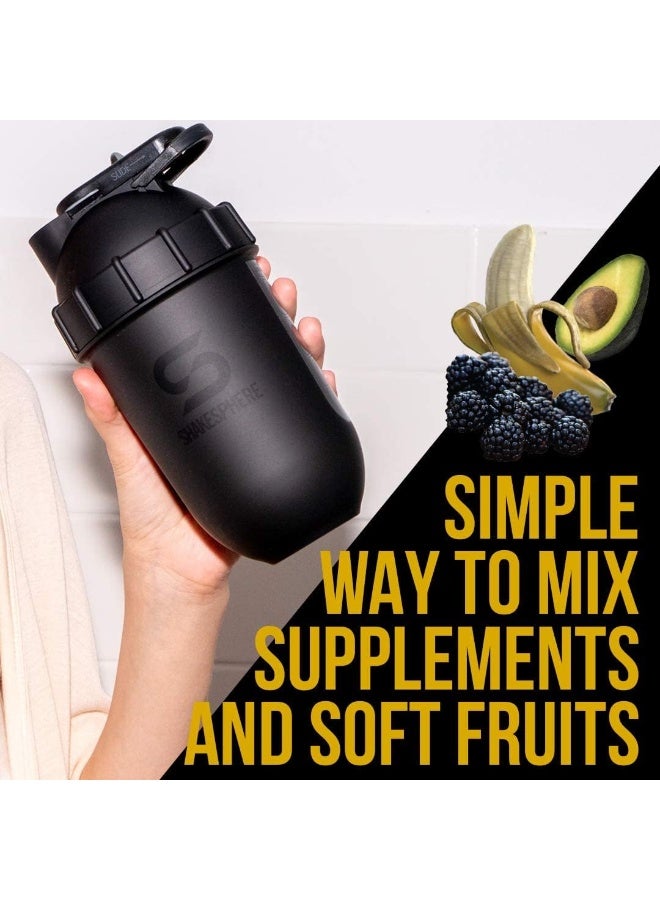 شيكسفير كوب ShakeSphere Tumbler: زجاجة رج البروتين مع نافذة شفافة، 24 أونصة - كوب خلط بدون شفرة لهرس الفاكهة، بدون كرة خلط - مسحوق مشروب خلاط قبل التمرين، صالة الألعاب الرياضية (أبيض غير لامع) - Image 5