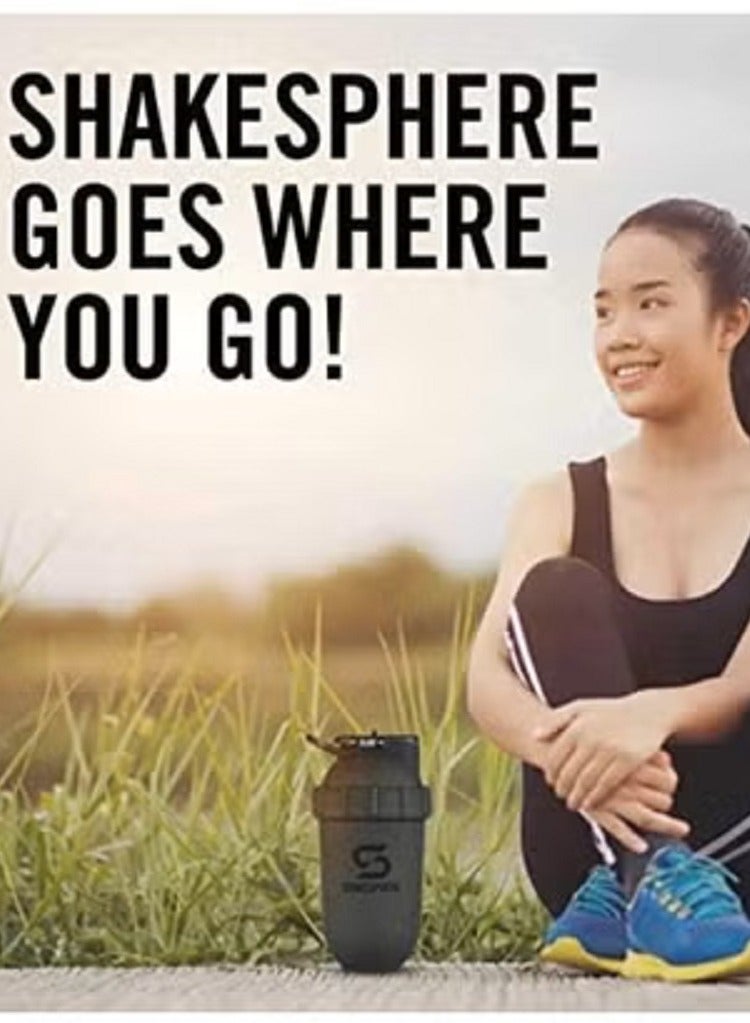 شيكسفير كوب ShakeSphere Tumbler: زجاجة رج البروتين مع نافذة شفافة، 24 أونصة - كوب خلط بدون شفرة لهرس الفاكهة، بدون كرة خلط - مسحوق مشروب خلاط قبل التمرين، صالة الألعاب الرياضية (أبيض غير لامع) - Image 2