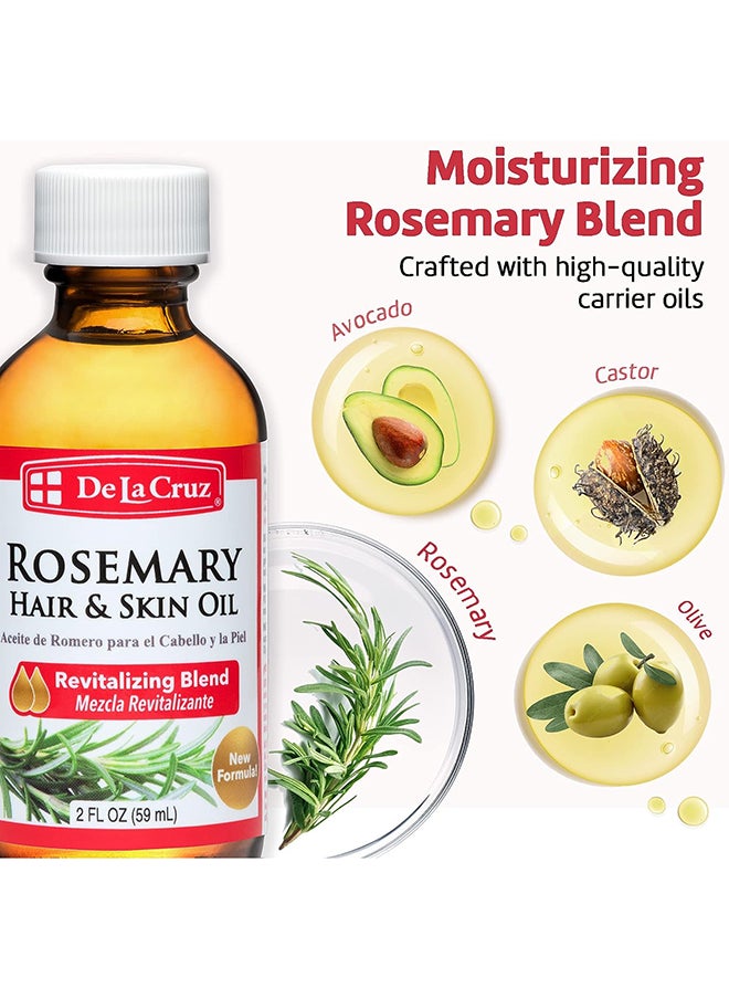 De La Cruz Rosemary Oil Blend Moisturizer With Castor Avocado And Olive Oil - Topical Use Only 8 Fl. Oz. (236 Ml)  - Image 5