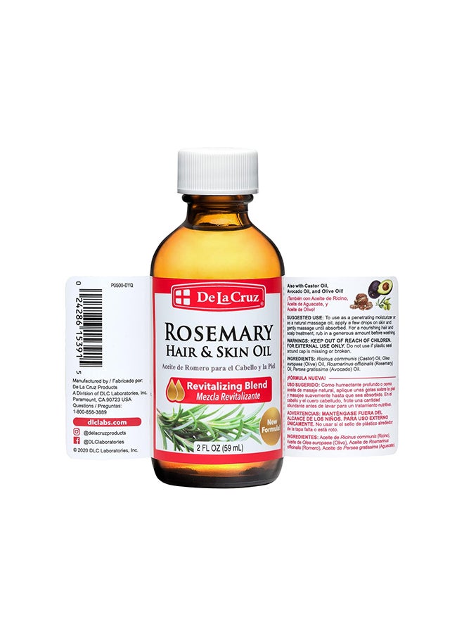 De La Cruz Rosemary Oil Blend Moisturizer With Castor Avocado And Olive Oil - Topical Use Only 8 Fl. Oz. (236 Ml)  - Image 2