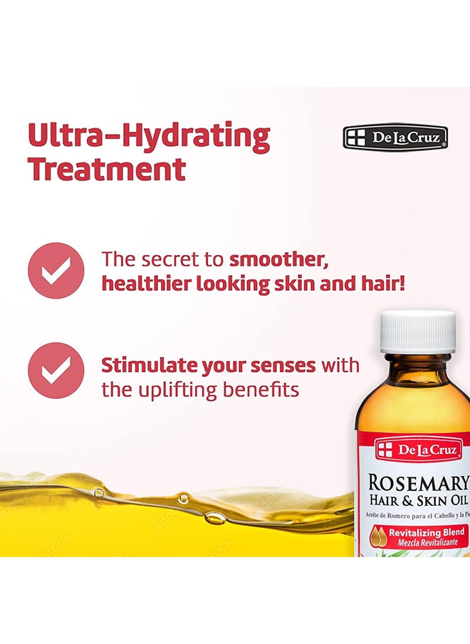 De La Cruz Rosemary Oil Blend Moisturizer With Castor Avocado And Olive Oil - Topical Use Only 8 Fl. Oz. (236 Ml)  - Image 4
