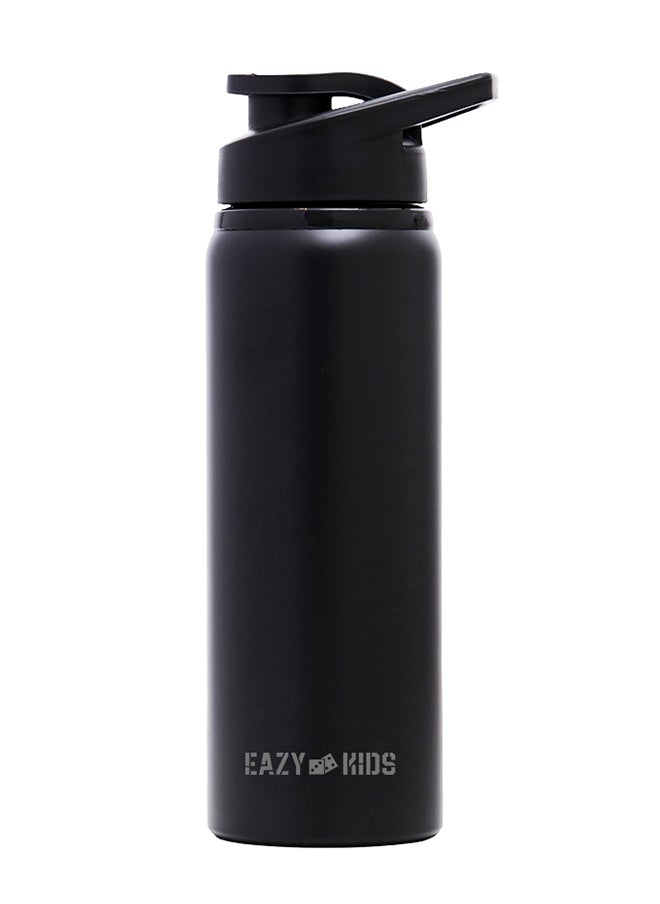 Eazy Kids Stainless Steel Sports Water Bottle - Black, 700Ml  - Image 1