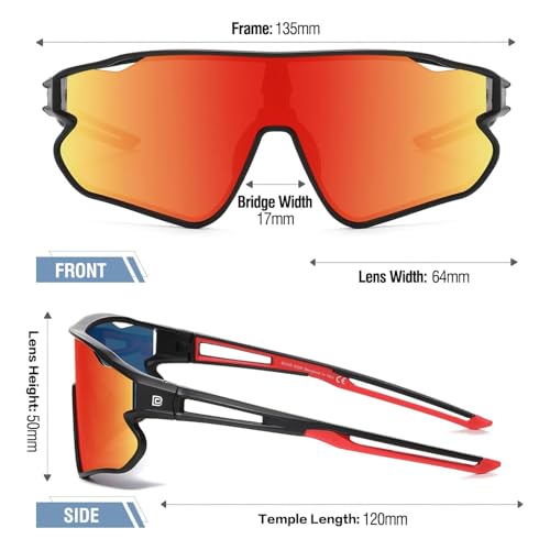 DUCO Kids Sunglasses Youth Baseball Sun Glasses Lightweight TR90 Frame UV400 Sports Cycling Shades for Boys Girls DK268 - Image 3