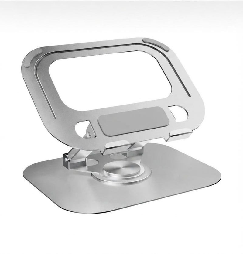 Soloffer 360° Rotating Tablet Stand Metal Alloy Adjustable Height Rotation Bracket, Suitable For tablet Computers for Desk Ergonomic Foldable Metal Tablet Holder/Tablets/Mobile Phones - Image 1