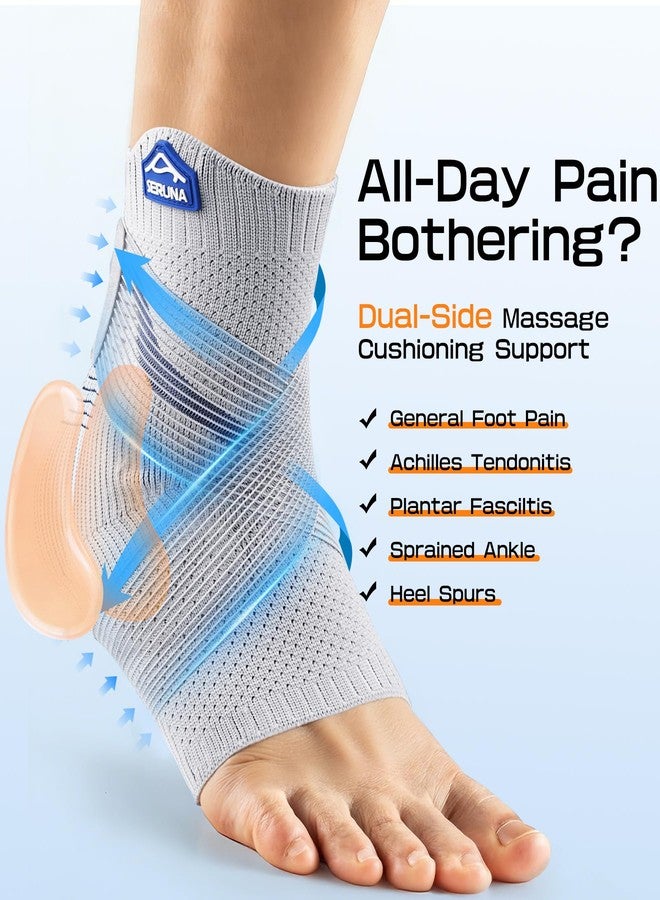 JAPSERUNA Ankle Brace for Women Men with Gel Pad 3D Knit-Ankle Compression Sleeve and Adjustable Strap, Ankle Support wrap for Sprain, Sports, Volleyball, Pain Relief, Swelling - Image 2