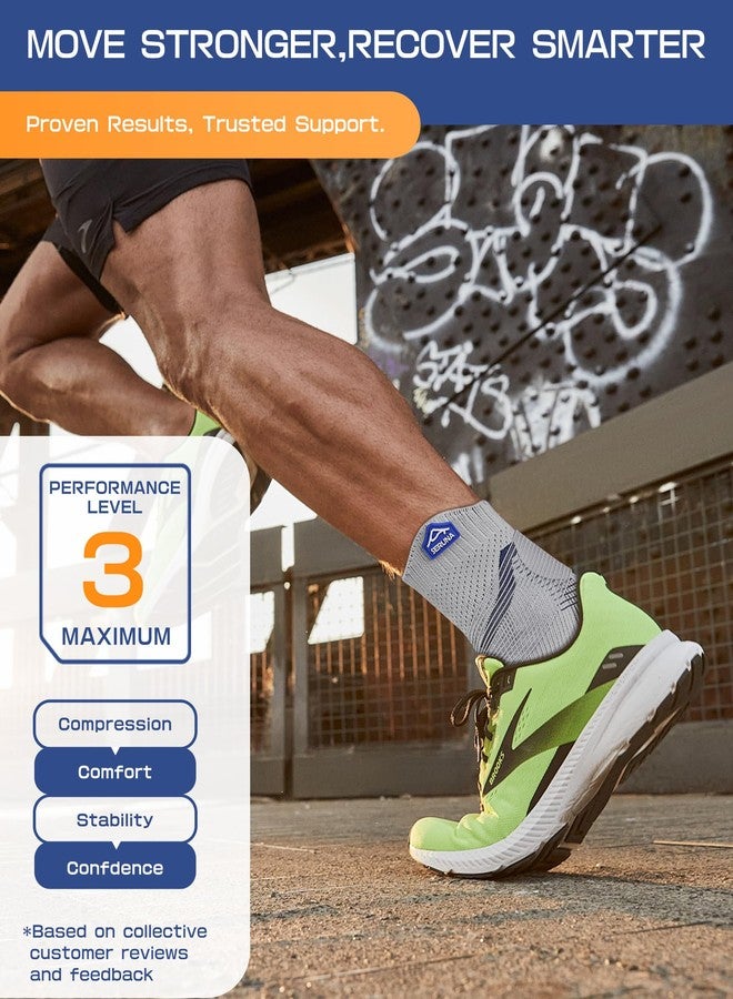 JAPSERUNA Ankle Brace for Women Men with Gel Pad 3D Knit-Ankle Compression Sleeve and Adjustable Strap, Ankle Support wrap for Sprain, Sports, Volleyball, Pain Relief, Swelling - Image 4