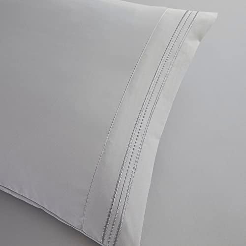 Clara Clark Pillow Cases Standard Size - Ultra Soft Pillow Cover, Lightweight Microfiber Pillow Cases Queen Size Set of 2 - Envelope Closure Pillowcases, Silver. - Image 4