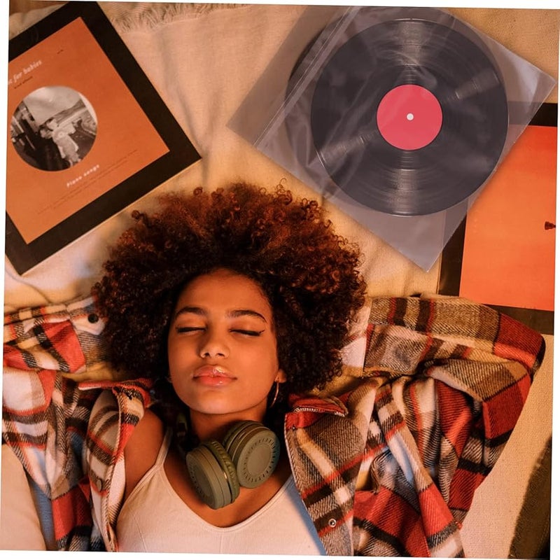 Vinyl Record Outer Sleeves 50 Pack Protective Covers For LP Albums - Image 3