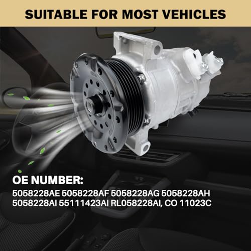 Aspligo Air Conditioner AC Compressor Fits for Jeep Compass Patriot 2007 2008 2.0L 2.4L, for Dodge Caliber 2007 2008 1.8L 2.0L 2.4L,CO 11023C, 98395, 97395, 5058228AE, 505822 - Image 5