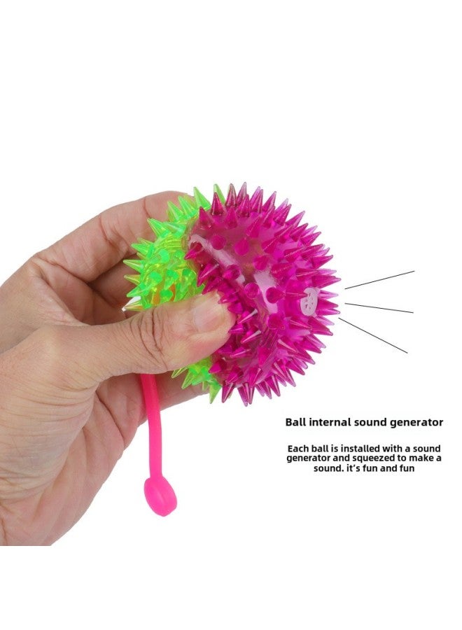 Loquat With Rope Luminous Massage Ball With Rope Volleyball With Rope Football Children's Educational Toys Night Market Stall Manufacturers Wholesale-Color:6.5 Rope Football - Image 5