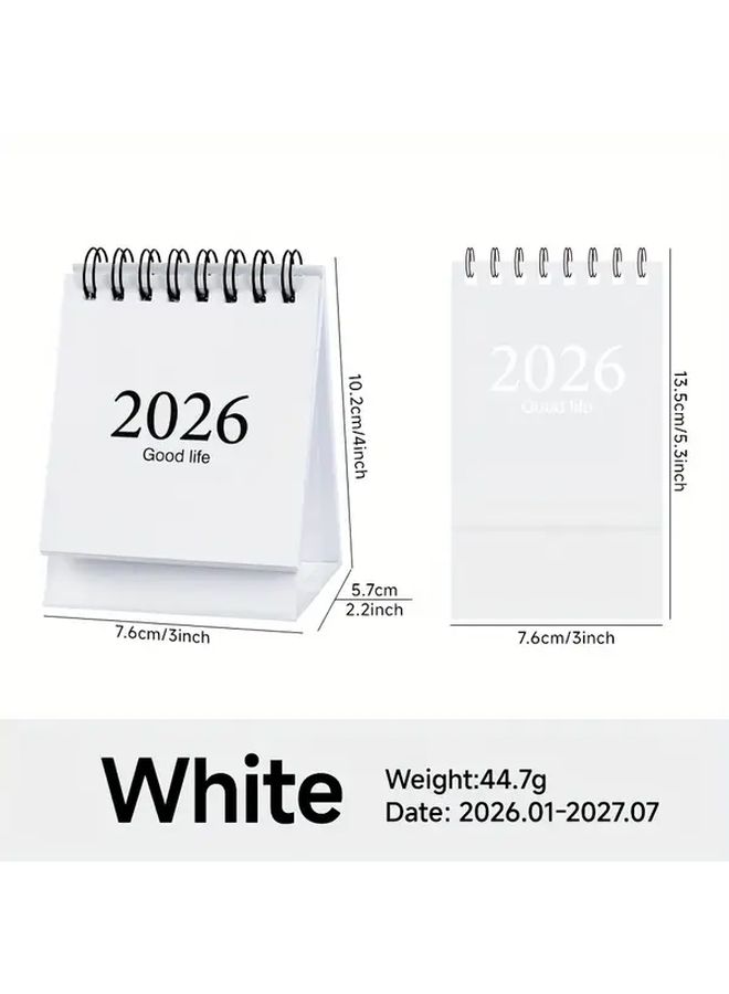 Minimalist Morandi Calendar 2026 Undated Weekly Monthly Planner 6 Pastel Colors Blue Portable Desk Calendar for Home Office Minimalist Diary with Monthly Tabs Date Display Office Supplies Stationery University Essential Items Teacher Must Haves Office Decor - Image 3