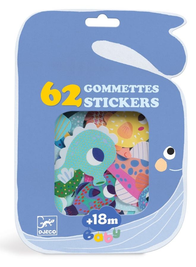 DJECO Sea Animals Stickers - Image 1