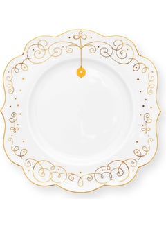Pip Studio Royal Gold White White Porcelain Cake Plate 17 cm  - Image 1