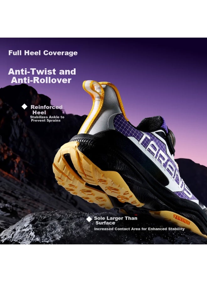 Taranis Kids Spring New Running Shoes Outdoor Trail Running Mountain Shoes Boys And Girls Hiking Sports Shoes Purple White Size 35 - Image 2