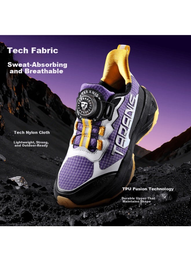 Taranis Kids Spring New Running Shoes Outdoor Trail Running Mountain Shoes Boys And Girls Hiking Sports Shoes Purple White Size 35 - Image 3