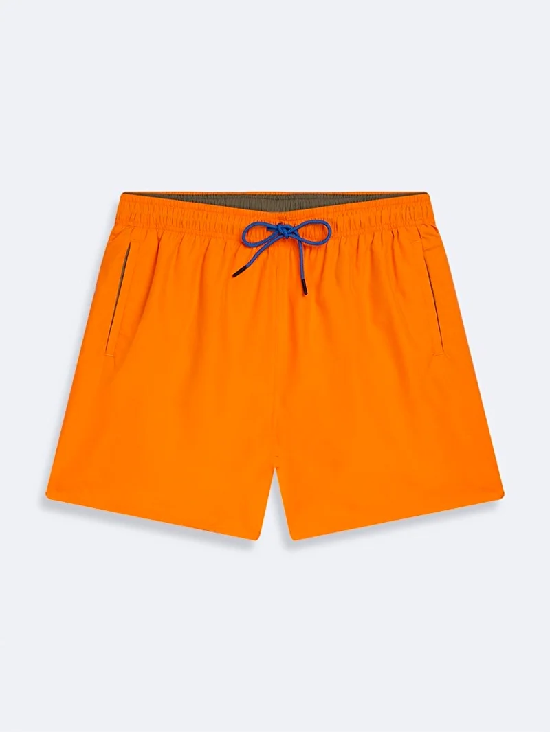 Men's Basic Regular Orange Swim Shorts