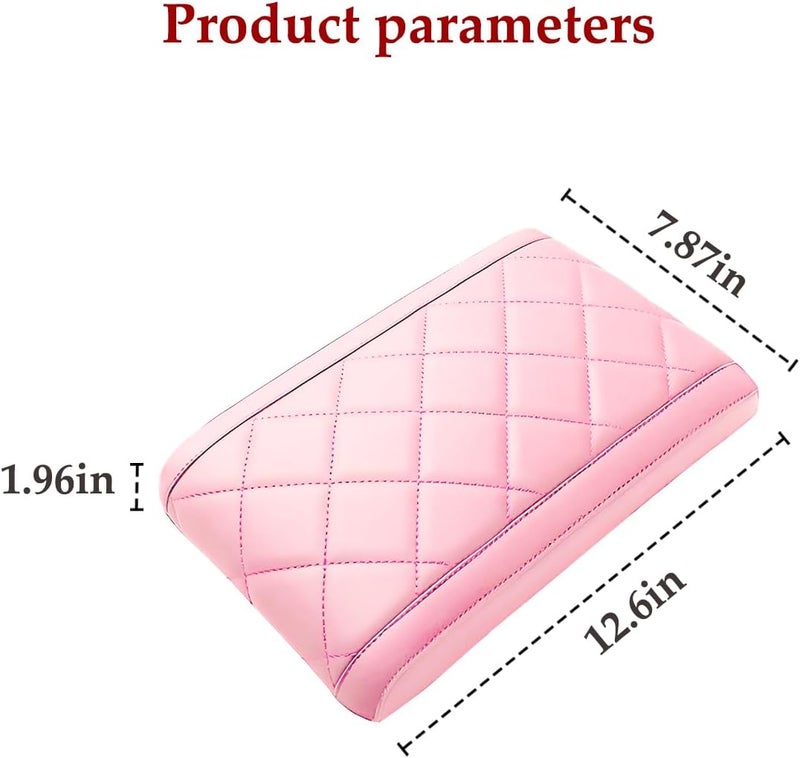 Sandfren Car Center Console Pad, Anti-Scratch Memory Foam Vehicle Armrest Seat Storage Box Cover, Soft Comfortable Automotive Console Protection Cushion, Universal for SUV Sedan Truck (Pink) - Image 2