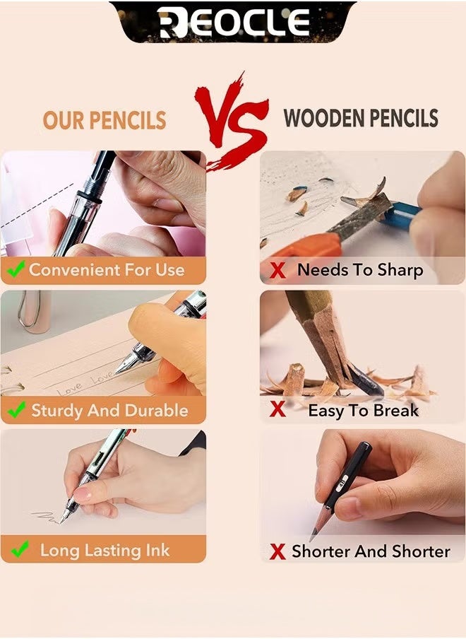 ريوكل قلم حبر جاف بتصميم كلاسيكي، قلم خط، قلم حبر جاف للتوقيع، لوازم هدايا للمدرسة والمكتب - Image 5