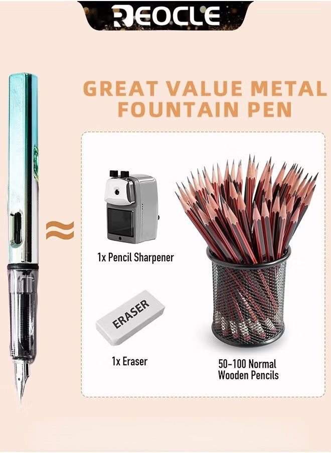ريوكل قلم حبر جاف بتصميم كلاسيكي، قلم خط، قلم حبر جاف للتوقيع، لوازم هدايا للمدرسة والمكتب - Image 4