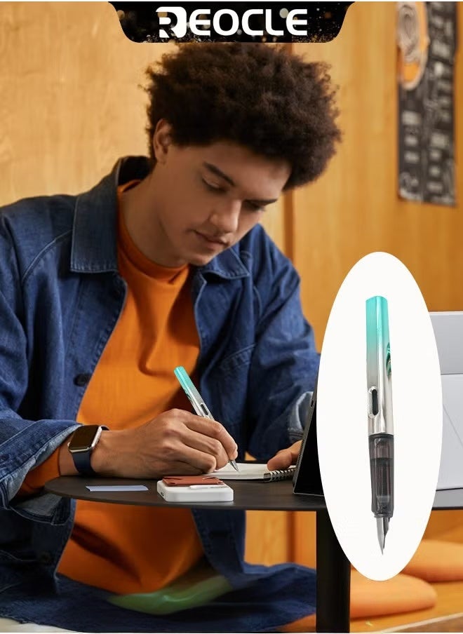 ريوكل قلم حبر جاف بتصميم كلاسيكي، قلم خط، قلم حبر جاف للتوقيع، لوازم هدايا للمدرسة والمكتب - Image 2