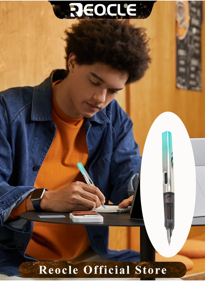 REOCLE Fountain Pen with Classic Style Smooth Writing Pen Calligraphy Pen Fountain Pen for Signature School Office Gift Supplies  - Image 2