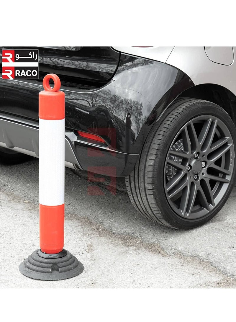 RACO Traffic Safety Plastic Delineator Post Red | 76CM Flexible Warning Post | Road Safety Bollard with Demountable Base - Image 5