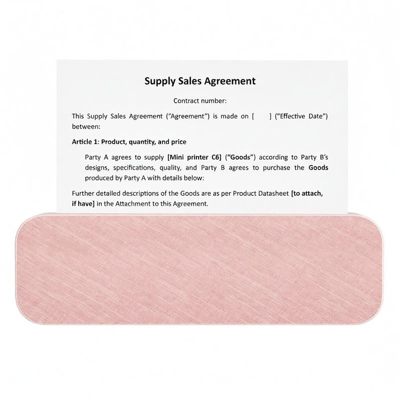Original A4 Paper Printer Direct Thermal Transfer Wirless Printer Mobile 210mm Mini Mobile Photo Printer USB BT Connection with 1 Roll Thermal Paper Support 2''/3''/4'' Paper Width Printing - Image 1