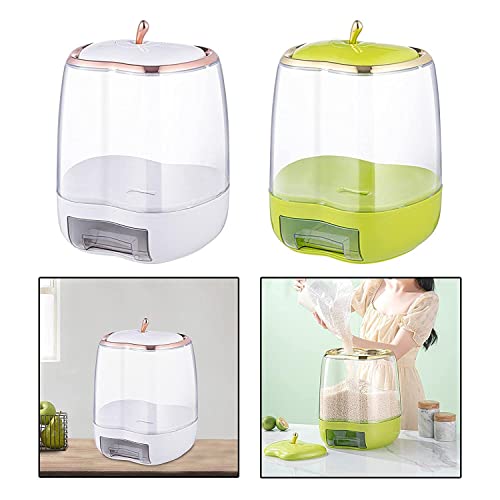 Matiko Rice Dispenser, Rice and Food Container Storage 10 kg, Grains and Dry Food Dispenser with Airtight Lid and Measuring Cup, Suitable for Rice, Grains and Coffee (apple rice dispenser 10kg) - Image 5