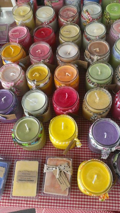 Scented Candles 1 Fruit Basket Flavor with Gold lid for Rooms Scented Candles for Home Gift for Special one Gift for Family its a Scented Candle of 190ml Glass jar with Gold lid Upto 45hrs  - Image 3