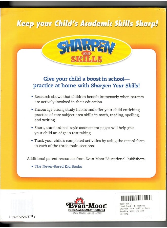 Preschool Sharpen Your Skills, Math Reading Spelling and Writing  - Image 2
