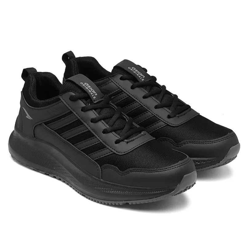 Asian Black Running Shoes for Men and Boys