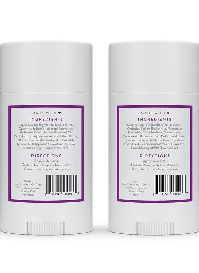 native Deodorant | Natural Deodorant for Women and Men, Aluminum Free with Baking Soda, Probiotics, Coconut Oil and Shea Butter | Lavender & Rose - Pack of 2  - Image 3
