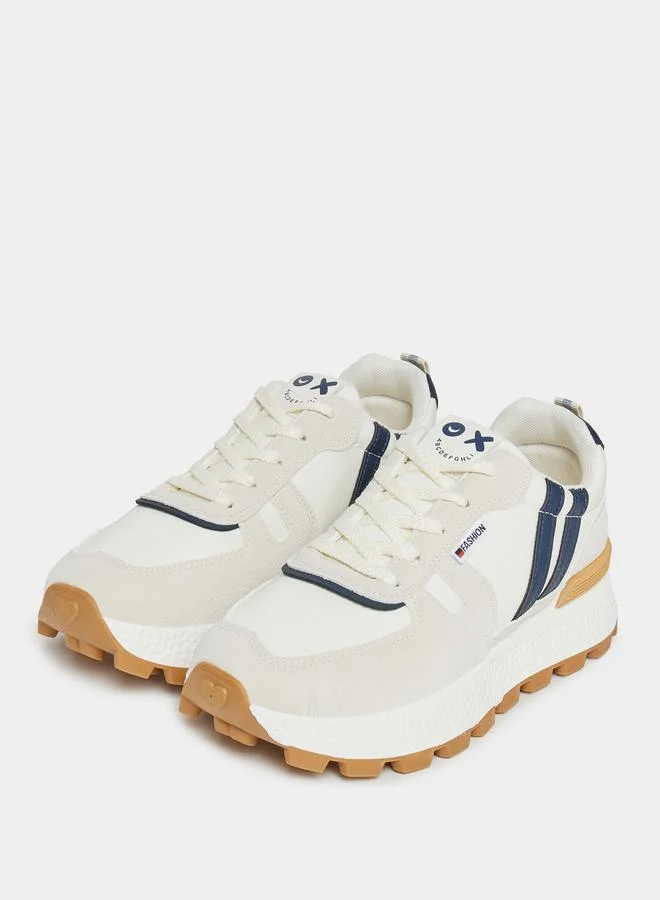 Styli Styli Striped Detail Gum Sole Sneakers