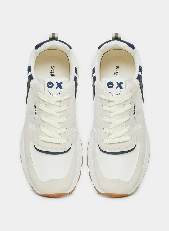 Styli Styli Striped Detail Gum Sole Sneakers