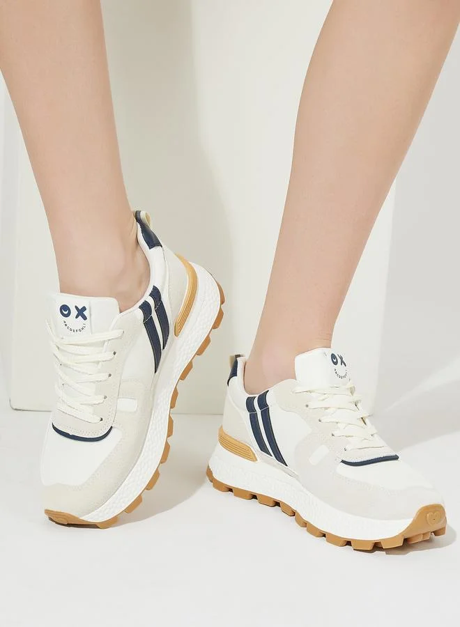 Styli Styli Striped Detail Gum Sole Sneakers